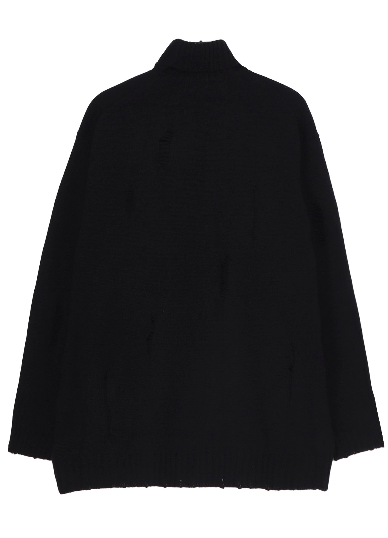 PLAIN STITCH CRASHED HIGH NECK CARDIGAN