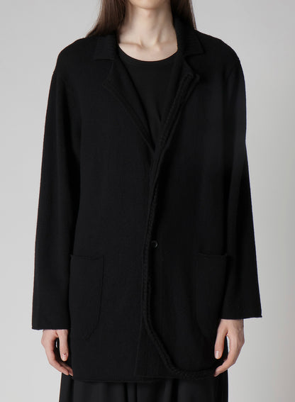 7G1P PLAIN STITCH WITH STRING STRING DETAIL JACKET