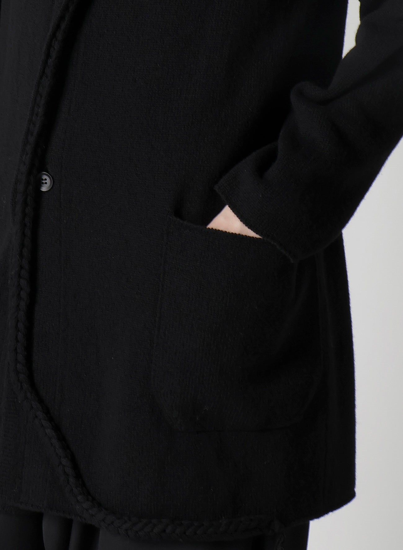 7G1P PLAIN STITCH WITH STRING STRING DETAIL JACKET