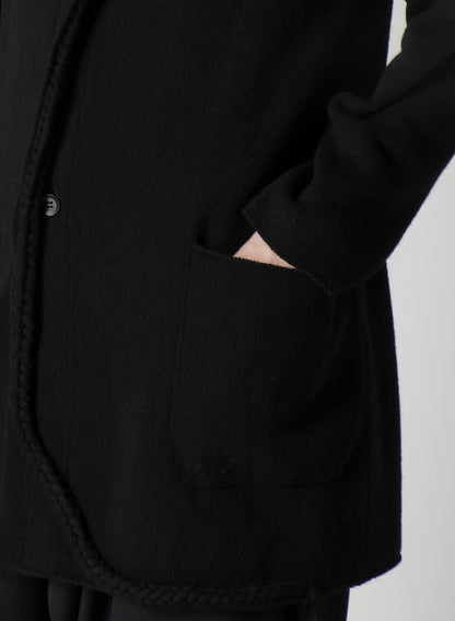 7G1P PLAIN STITCH WITH STRING STRING DETAIL JACKET
