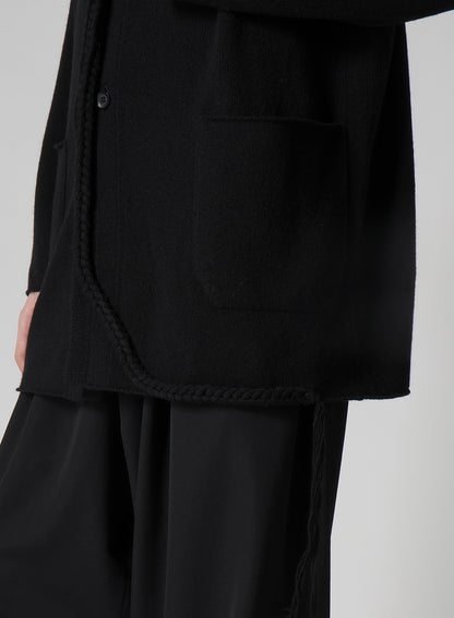 7G1P PLAIN STITCH WITH STRING STRING DETAIL JACKET