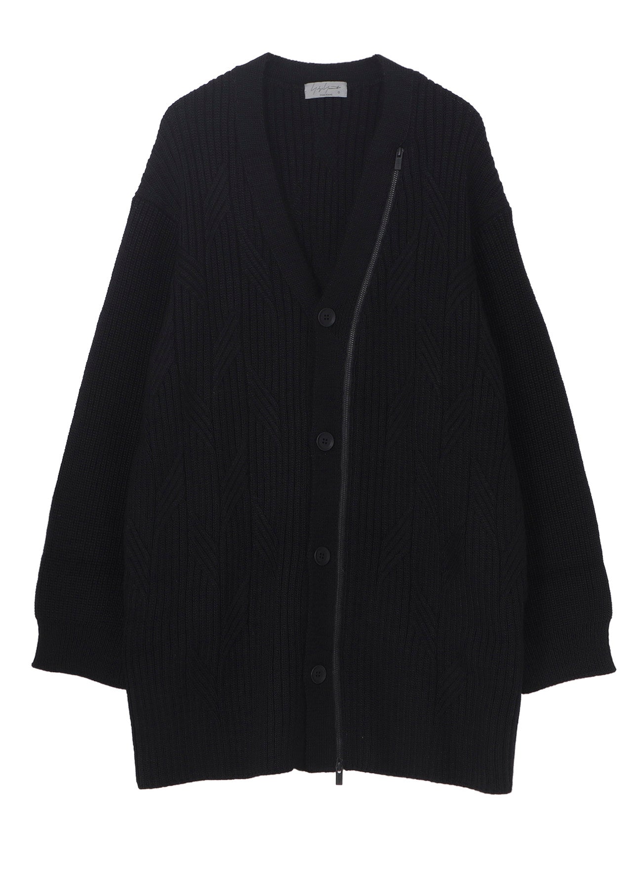 5G1P CABLE+CARDIGAN STITCH ZIP V NECK CARDIGAN – THE SHOP YOHJI