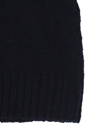 PLAIN STITCH POCKET HIGH NECK CARDIGAN