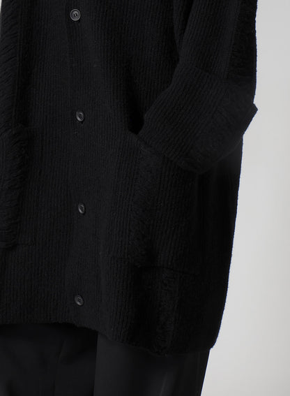 7G3P HALF CARDIGAN CRUSHED LONG CARDIGAN