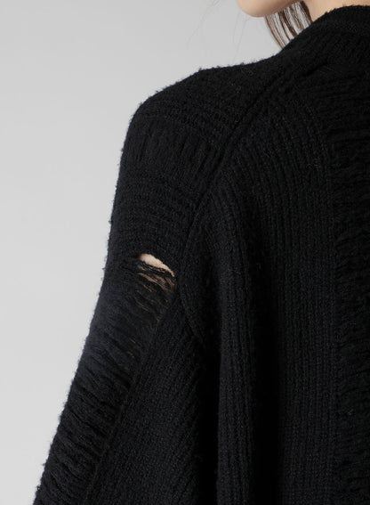 7G3P HALF CARDIGAN CRUSHED LONG CARDIGAN