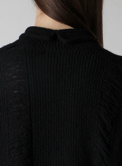 7G3P HALF CARDIGAN CRUSHED LONG CARDIGAN