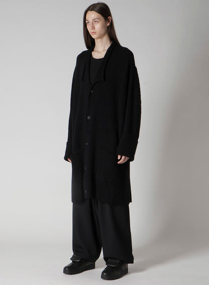 7G3P HALF CARDIGAN CRUSHED LONG CARDIGAN