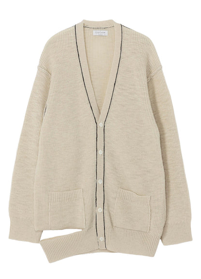 HALF CARDIGAN SLIT DETAIL V NECK CARDIGAN