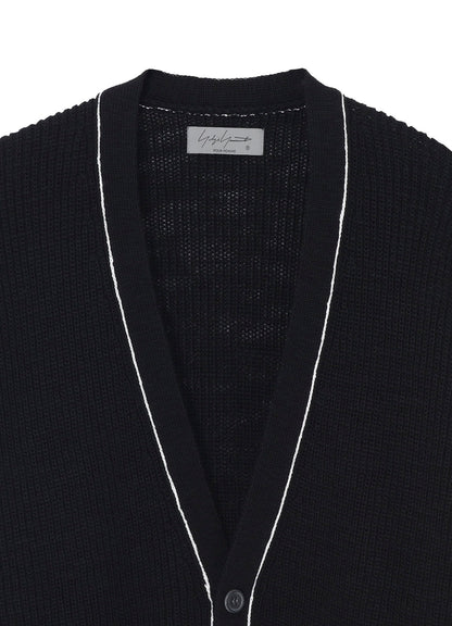 HALF CARDIGAN SLIT DETAIL V NECK CARDIGAN