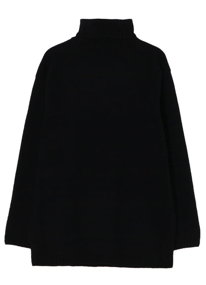 FLOWER DESIGNED TURTLE NECK KNIT