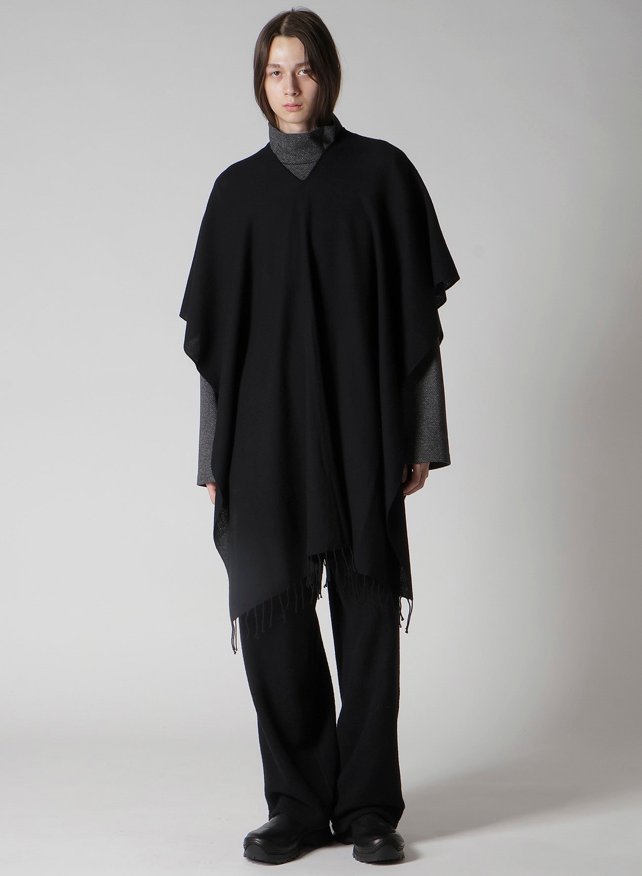 2/48W TWILL WEAVE 2 WAY PONCHO SCARF