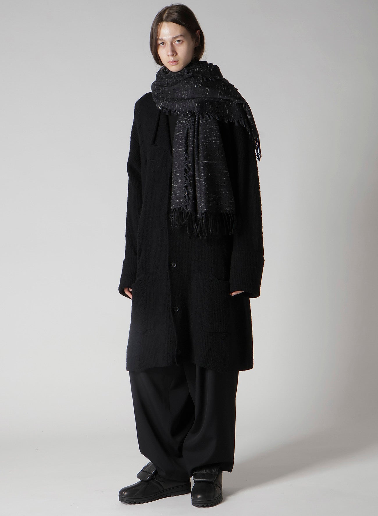 W/DIAMOND JQ YAK WOOL SCARF