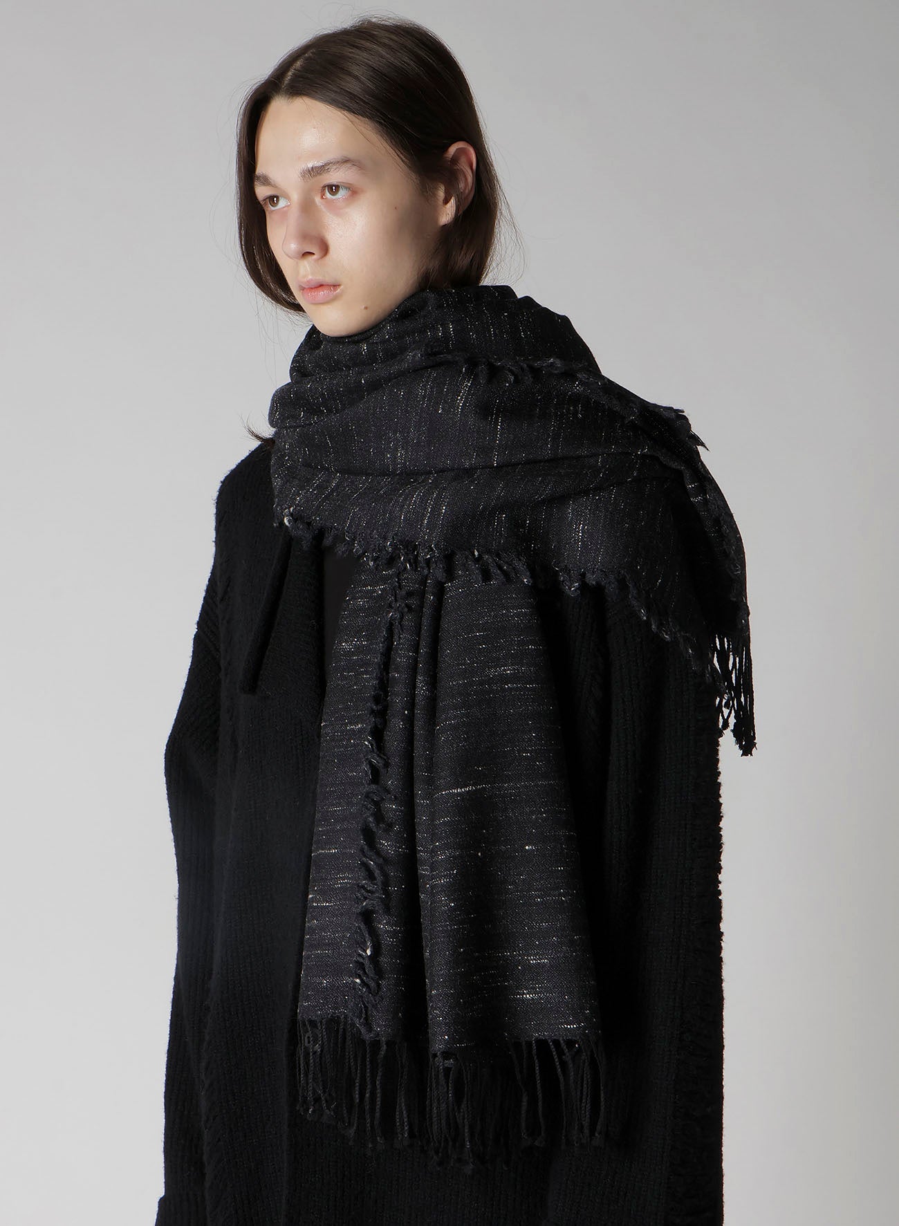 W/DIAMOND JQ YAK WOOL SCARF