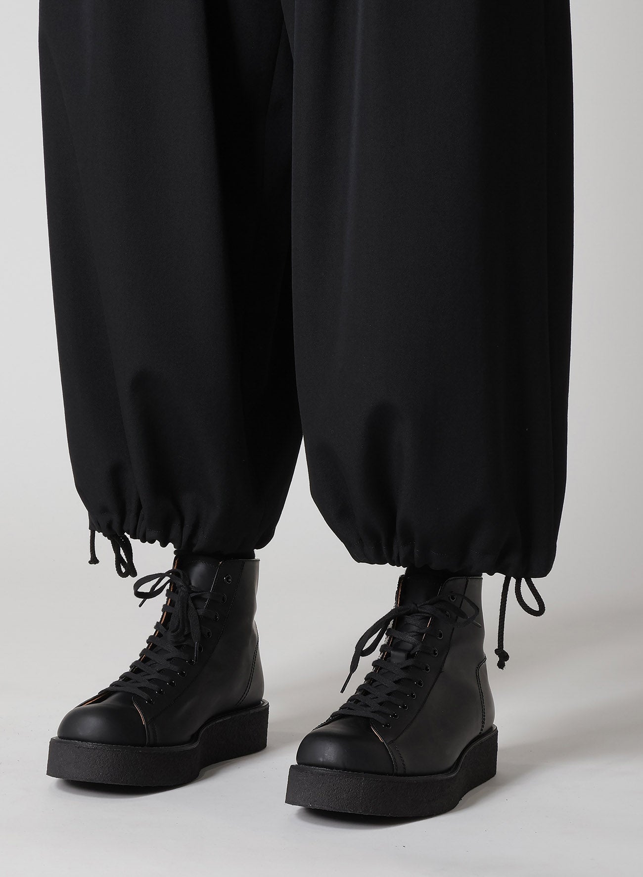 WOOL GABARDINE THIN BALLOON PANTS