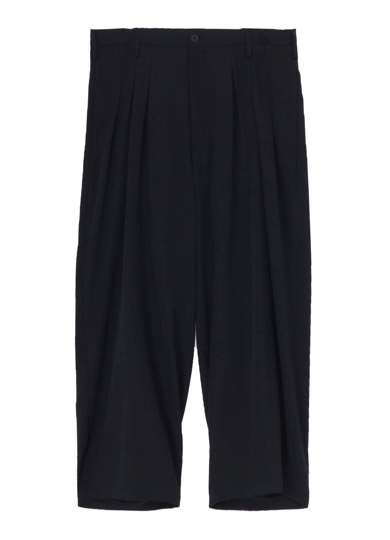 WOOL GABARDINE 12 TUCKS PANTS