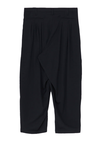 WOOL GABARDINE 12 TUCKS PANTS