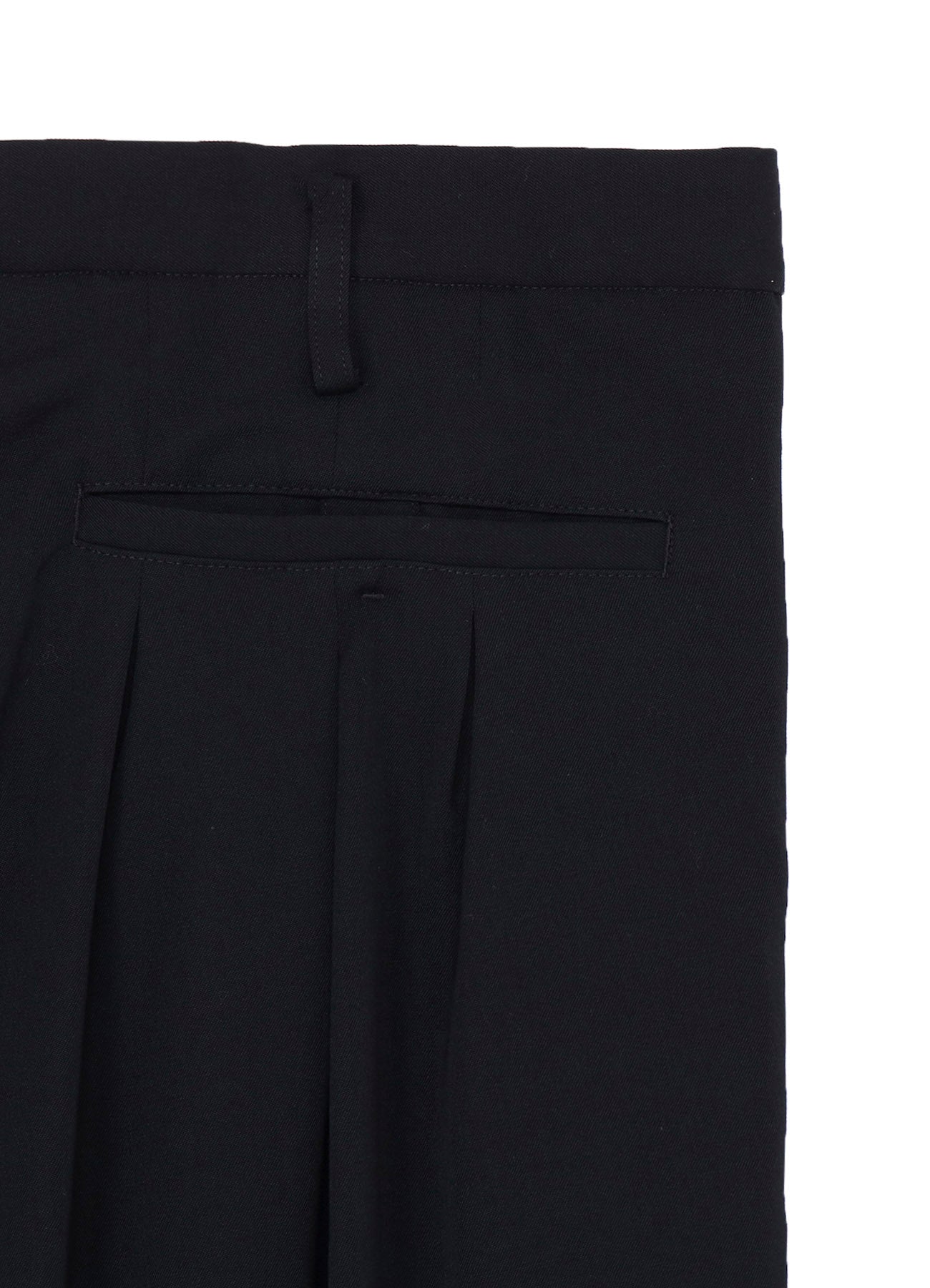 WOOL GABARDINE 12 TUCKS PANTS