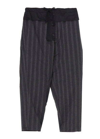 LINEN VELVET OUT POCKET PADDED PANTS