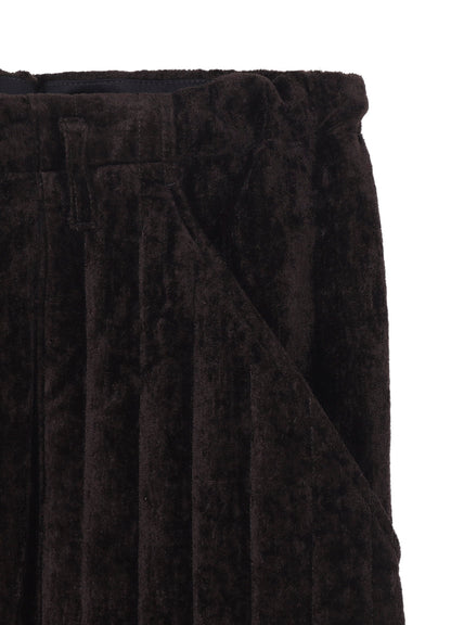 LINEN VELVET OUT POCKET PADDED PANTS