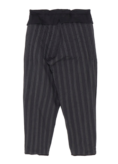 LINEN VELVET OUT POCKET PADDED PANTS