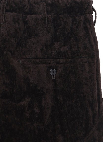 LINEN VELVET OUT POCKET PADDED PANTS