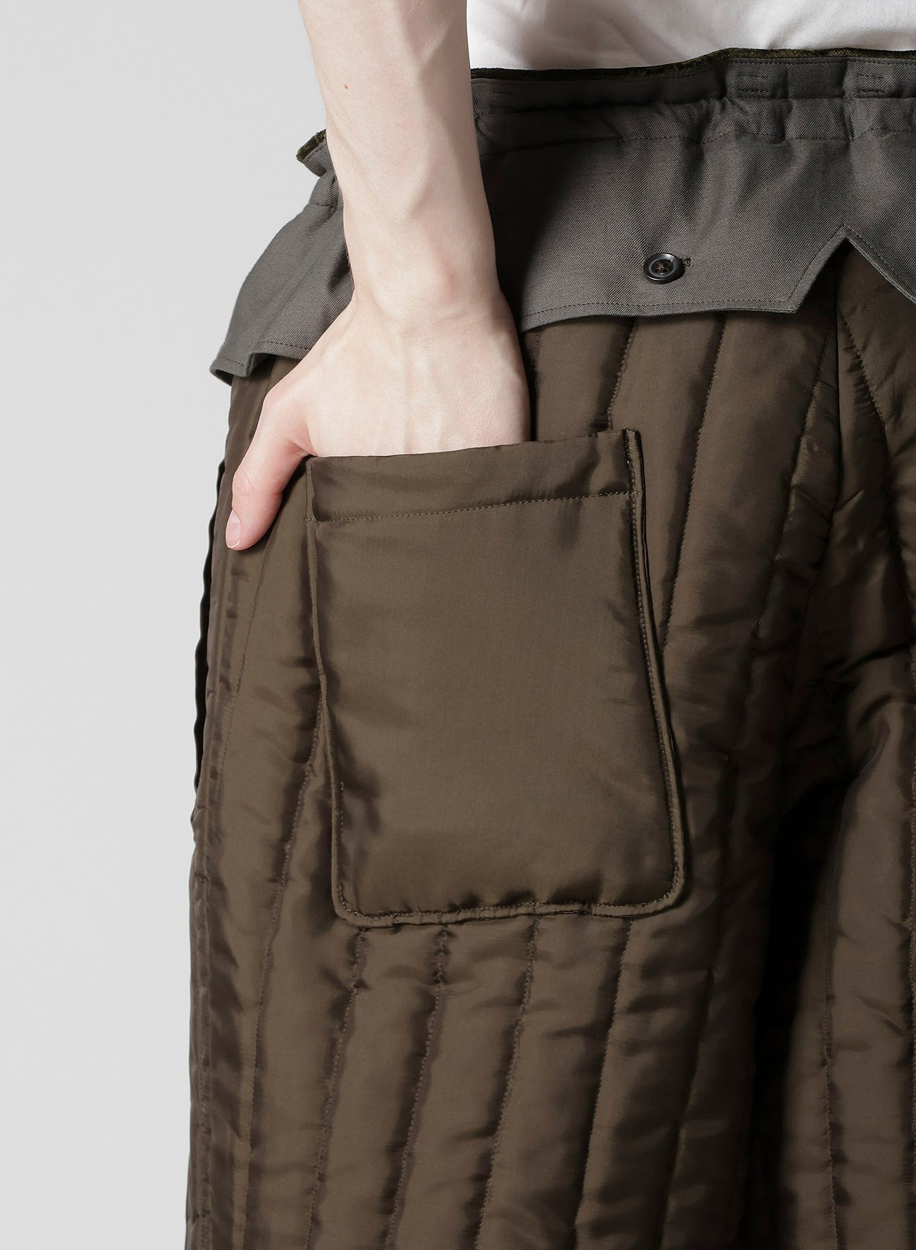BELL KHAKI HEM STRING PANTS WITH LINER – THE SHOP YOHJI YAMAMOTO