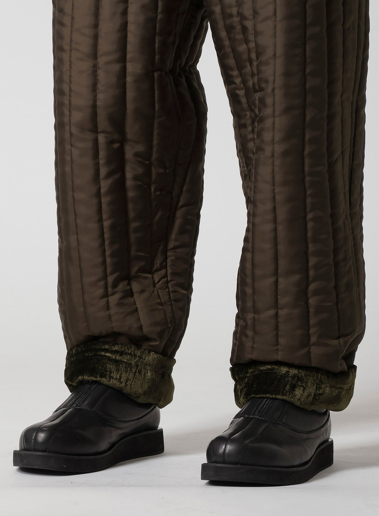 【Ets.Materiaux】 Euro long shirt & pants BELL KHAKI HEM STRING PANTS WITH LINER – THE SHOP YOHJI YAMAMOTO