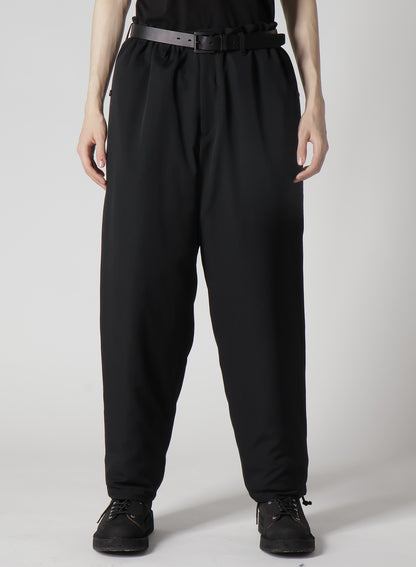 WOOL GABARDINE HEM STRING PANTS WITH NYLON LINER