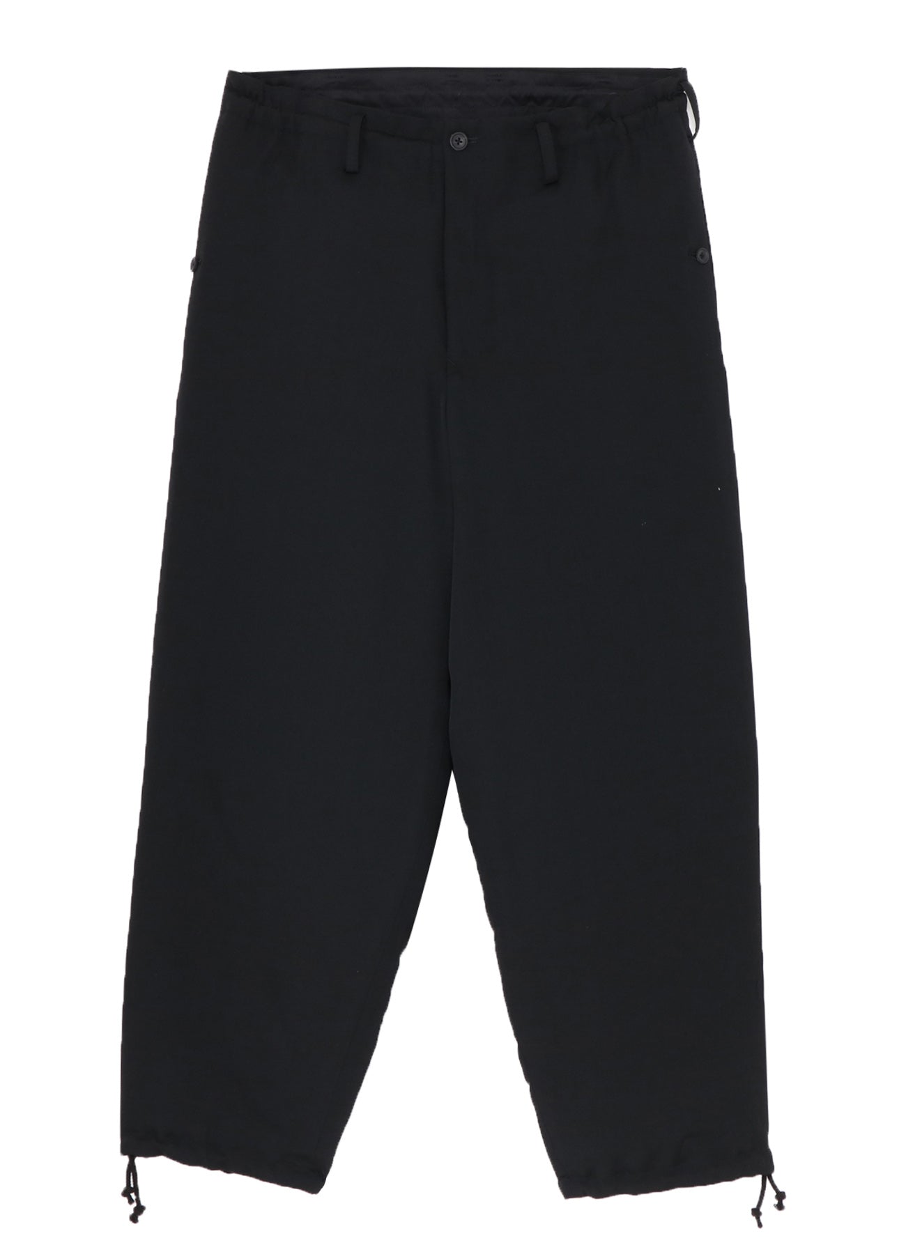 WOOL GABARDINE HEM STRING PANTS WITH NYLON LINER