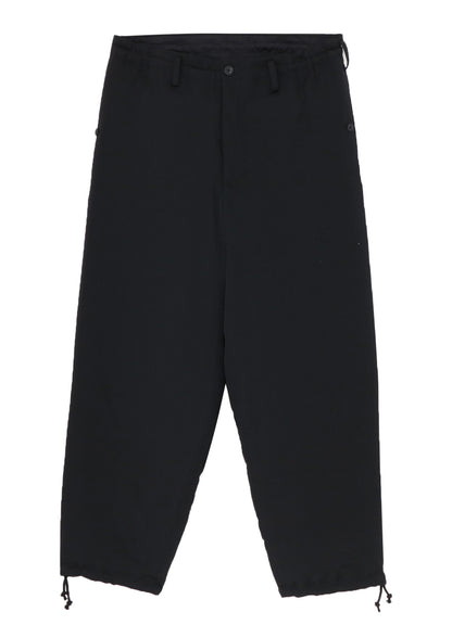WOOL GABARDINE HEM STRING PANTS WITH NYLON LINER