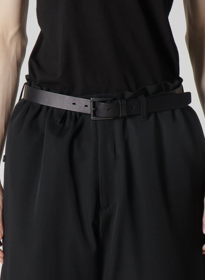 WOOL GABARDINE HEM STRING PANTS WITH NYLON LINER