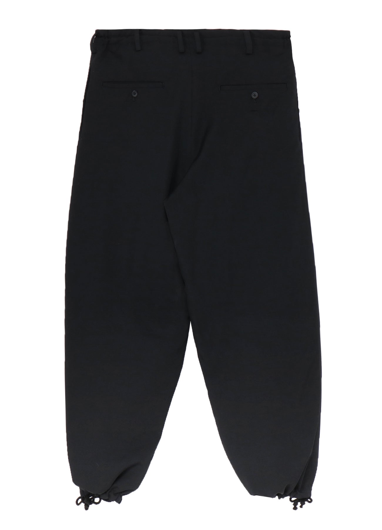 WOOL GABARDINE HEM STRING PANTS WITH NYLON LINER