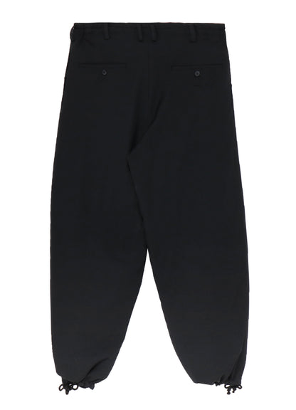 WOOL GABARDINE HEM STRING PANTS WITH NYLON LINER