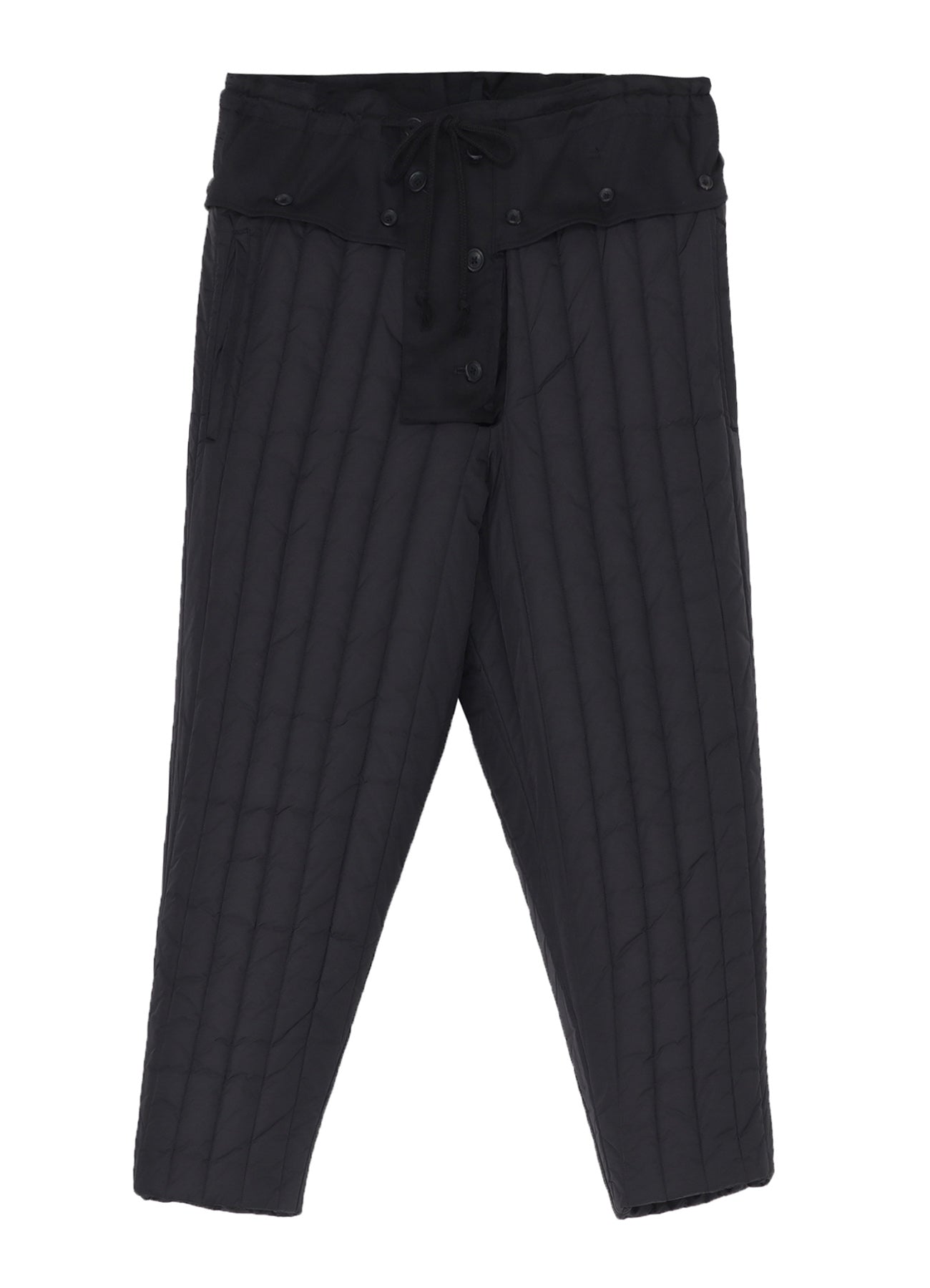 WOOL GABARDINE HEM STRING PANTS WITH NYLON LINER