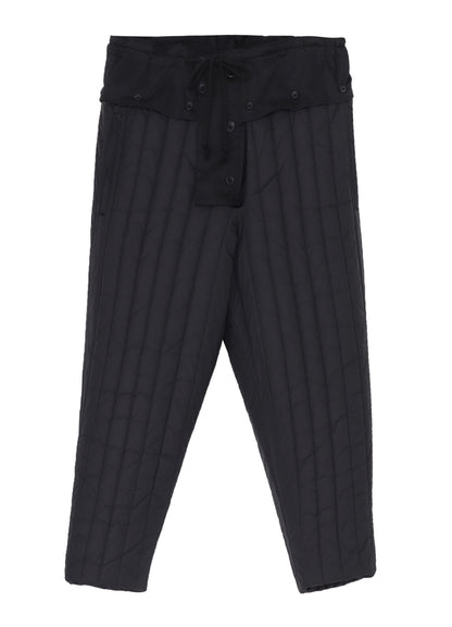 WOOL GABARDINE HEM STRING PANTS WITH NYLON LINER