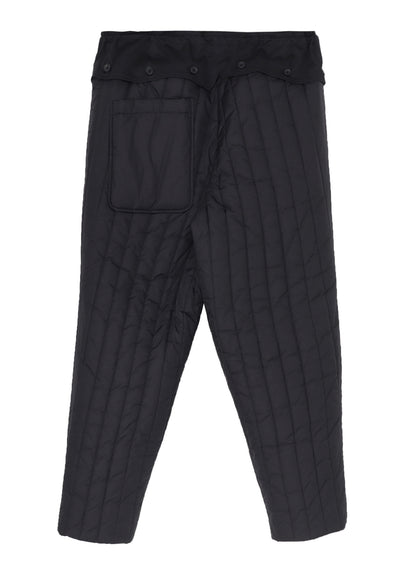WOOL GABARDINE HEM STRING PANTS WITH NYLON LINER