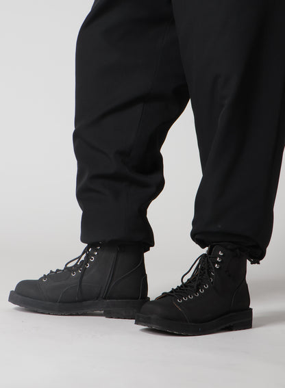 WOOL GABARDINE HEM STRING PANTS WITH NYLON LINER
