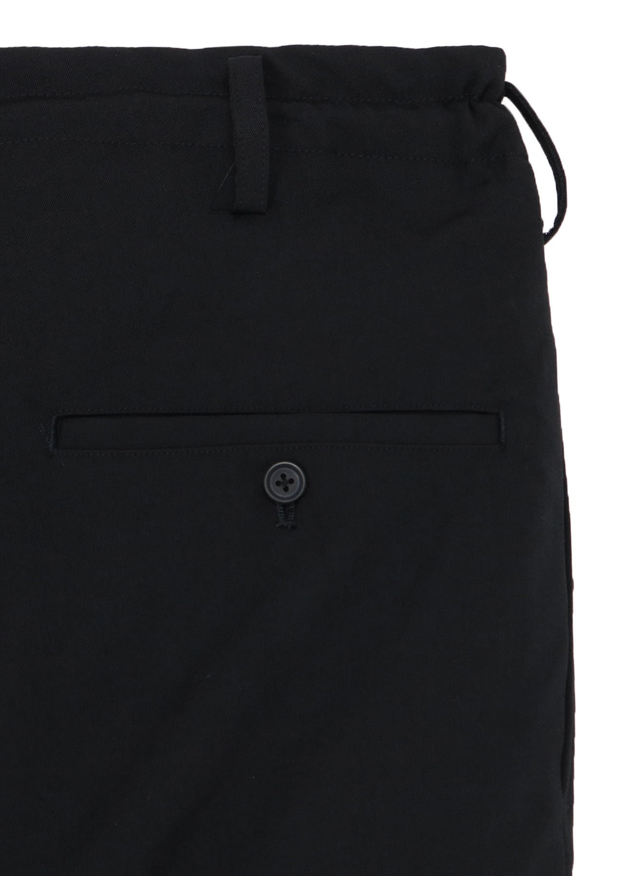 WOOL GABARDINE HEM STRING PANTS WITH NYLON LINER