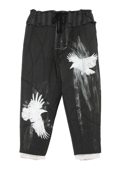 RAW LINEN VELVET ONE SIDE POCKET PANTS WITH LINER