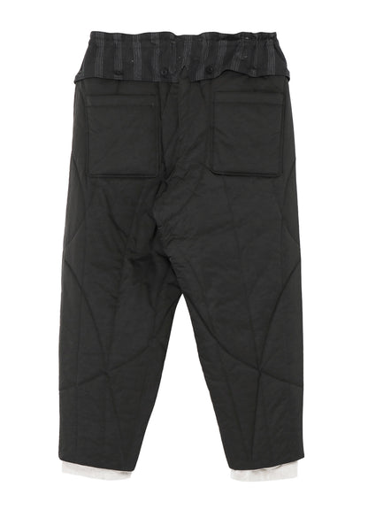 RAW LINEN VELVET ONE SIDE POCKET PANTS WITH LINER