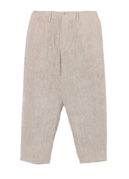 RAW LINEN VELVET ONE SIDE POCKET PANTS WITH LINER