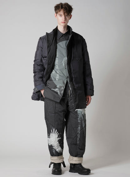 RAW LINEN VELVET ONE SIDE POCKET PANTS WITH LINER