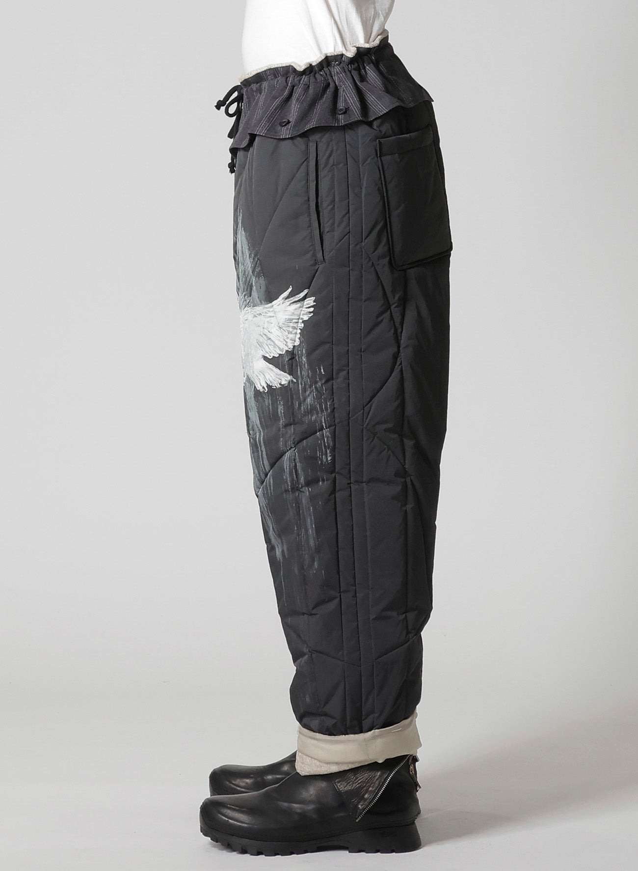 RAW LINEN VELVET ONE SIDE POCKET PANTS WITH LINER – THE SHOP YOHJI