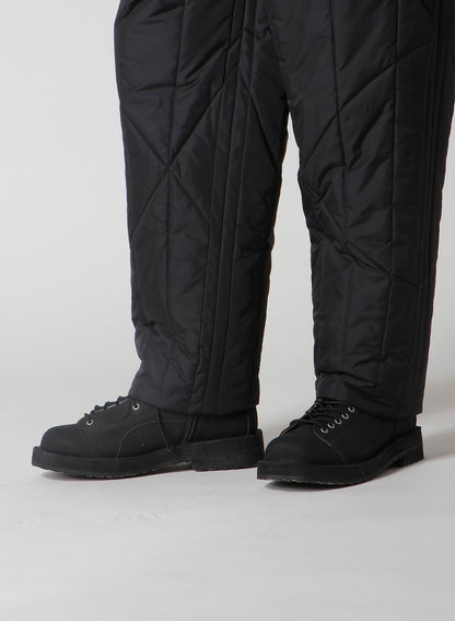 NAVY WOOL GABARDINE ONE SIDE PKT PANTS WITH LINER