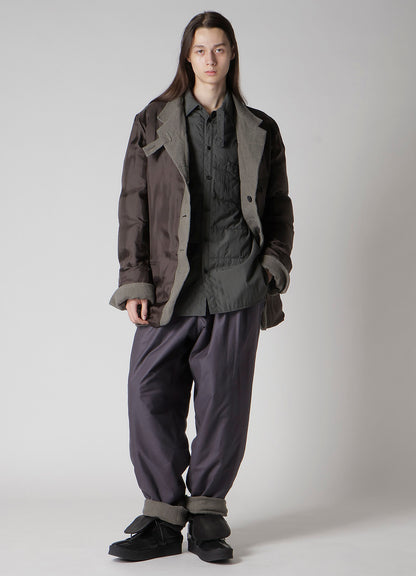 SILK LINEN KNEE TAB PADDED PANTS