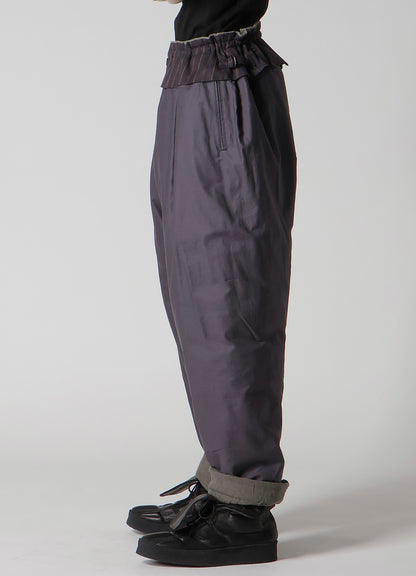 SILK LINEN KNEE TAB PADDED PANTS