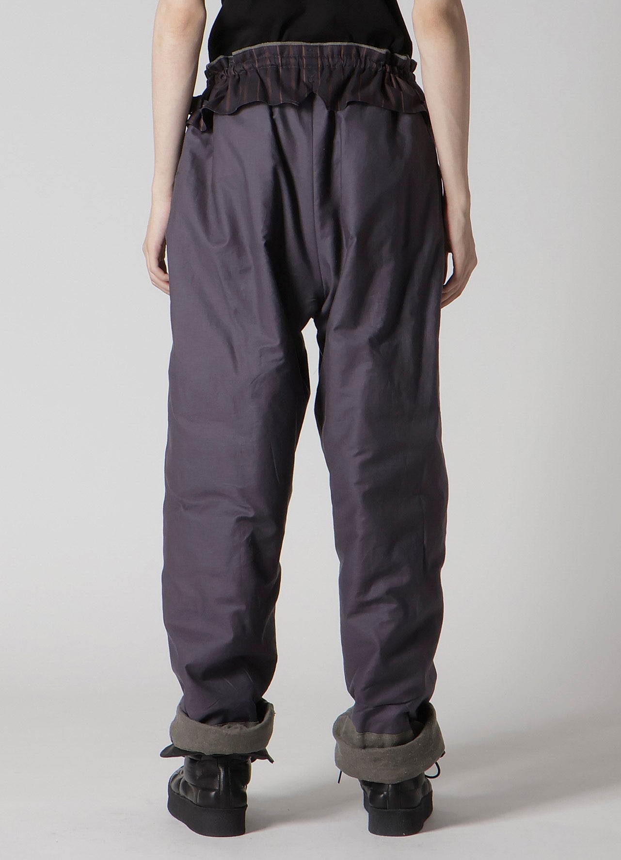 SILK LINEN KNEE TAB PADDED PANTS