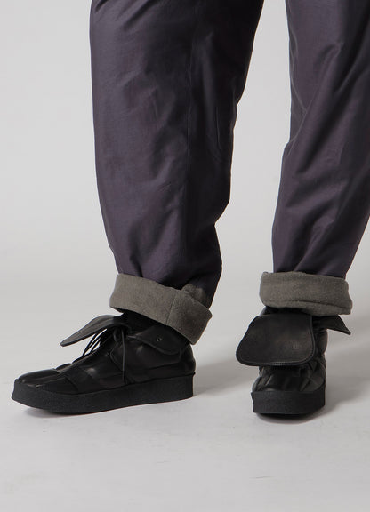 SILK LINEN KNEE TAB PADDED PANTS