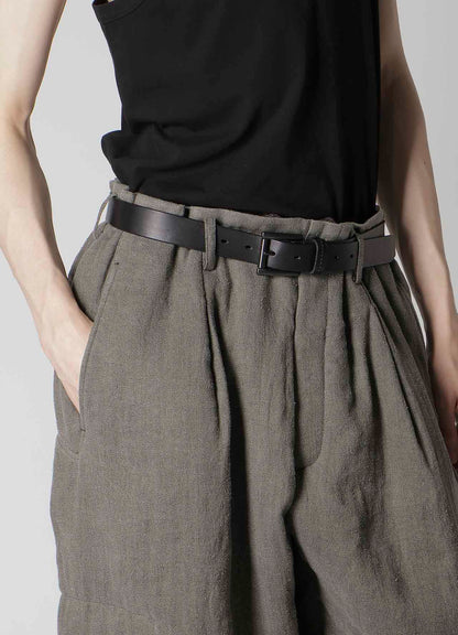 SILK LINEN KNEE TAB PADDED PANTS