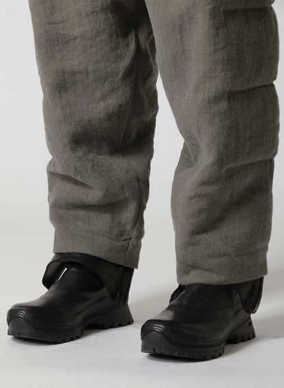SILK LINEN INKED KNEE TAB PADDED PANTS
